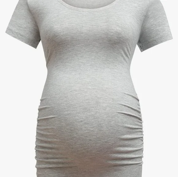 Maternity 3 pack XL Ruched Tee Shirt Bearsland - Picture 3 of 5